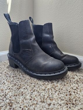 Dr. Martens Black Leather Chelsea Ankle Boots